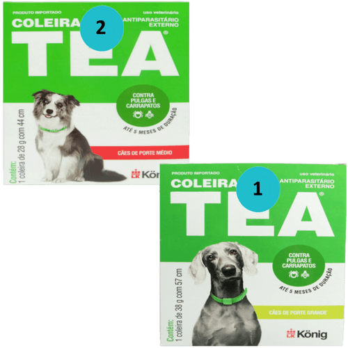 Kit 2 Coleira Cão Contra Pulga/Carrapato M+1 Coleira G König